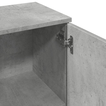 Dulap, gri beton, 90,5x29,5x65 cm, lemn prelucrat - Img 7