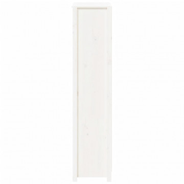 Dulap înalt, alb, 80x35x154 cm, lemn masiv de pin - Img 6