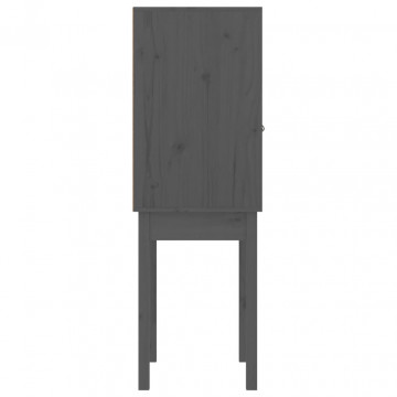 Dulap înalt, gri, 60x40x120 cm, lemn masiv de pin - Img 6