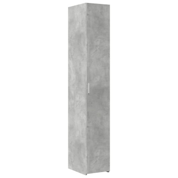 Dulap înalt, gri beton, 30x42,5x185 cm, lemn prelucrat - Img 2