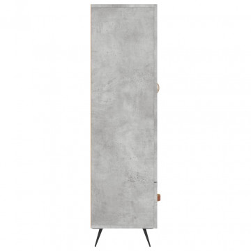 Dulap înalt, gri beton, 69,5x31x115 cm, lemn compozit - Img 6