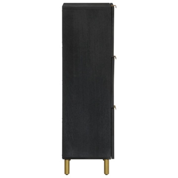 Dulap înalt, negru, 40x33x110 cm, lemn prelucrat - Img 4