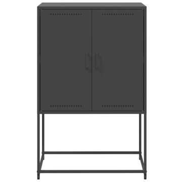 Dulap înalt, negru, 68,5x38,5x107 cm, oțel - Img 5