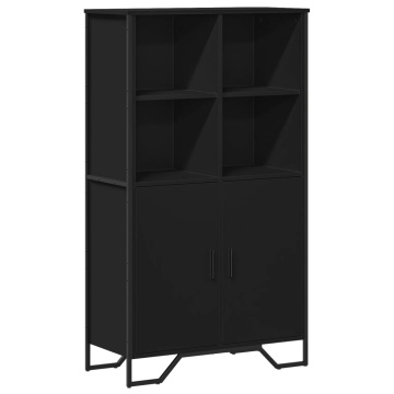 Dulap înalt, negru, 79,5x35,5x137,5 cm, lemn prelucrat - Img 2