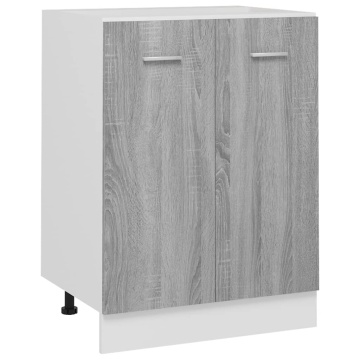 Dulap inferior “Lyon”, gri sonoma, 60x46x81,5 cm - Img 2