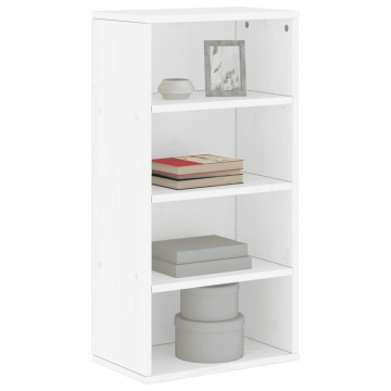 Dulap lateral „ODDA” alb 40x24x79 cm, lemn masiv de pin - Img 1