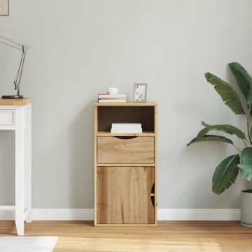 Dulap lateral cu sertar „ODDA” 40x24x79 cm lemn masiv de pin - Img 3