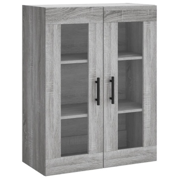 Dulap montat pe perete, gri sonoma, 69,5x34x90 cm - Img 2