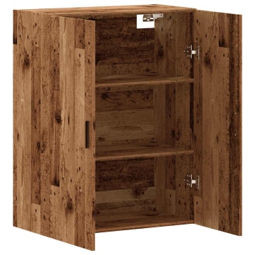 Dulap montat pe perete lemn vechi 69,5x34x90 cm - Img 6