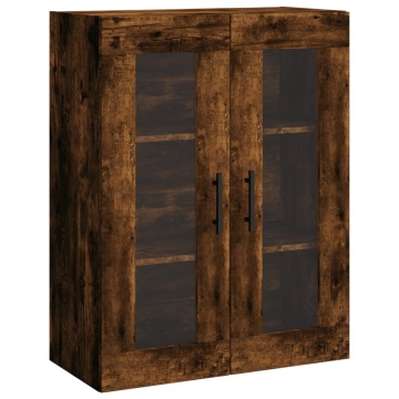 Dulap montat pe perete, stejar fumuriu, 69,5x34x90 cm - Img 2