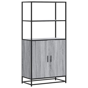 Dulap nalt gri Sonoma 68x35x139 cm lemn prelucrat - Img 2