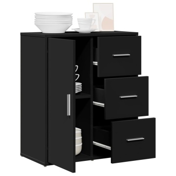 Dulap, negru, 60x31x70 cm, lemn prelucrat - Img 4