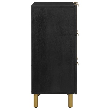Dulap, negru, 60x33x75 cm, lemn prelucrat - Img 4