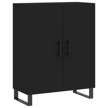 Dulap, negru, 69,5x34x90 cm, lemn compozit - Img 2