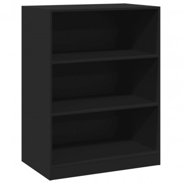 Dulap, negru, 77x48x102 cm, lemn prelucrat - Img 2