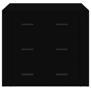 Dulap, negru, 80x33x70 cm, lemn prelucrat - Img 3