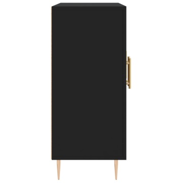 Dulap, negru, 90x34x80 cm, lemn compozit - Img 6