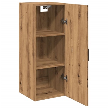 Dulap pe perete stejar artizanal, 34,5x34x90 cm, lemn prelucrat - Img 4