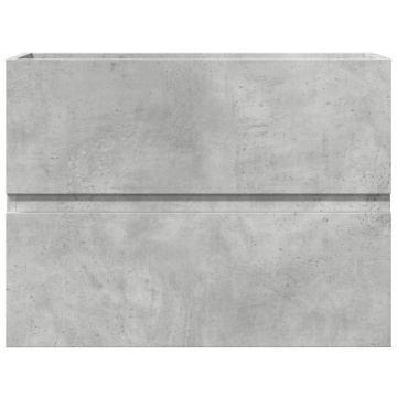 Dulap pentru baie, gri beton, 60x38,5x45 cm, lemn prelucrat - Img 4