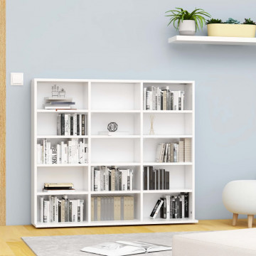 Dulap pentru CD-uri, alb, 102 x 23 x 89,5 cm, PAL - Img 1