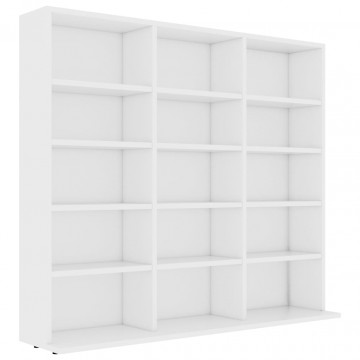 Dulap pentru CD-uri, alb, 102 x 23 x 89,5 cm, PAL - Img 2