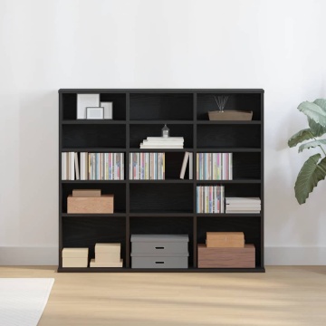 Dulap pentru CD-uri, stejar negru, 100,5x23x89,5 cm - Img 1