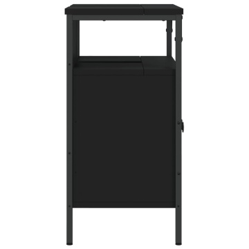 Dulap pentru chiuvetă baie, negru, 60x30x60 cm, lemn prelucrat - Img 6