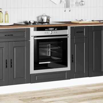 Dulap pentru cuptor „Porto” din lemn negru prelucrat - Img 3
