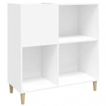 Dulap pentru discuri, alb, 84,5x38x89 cm, lemn compozit - Img 2