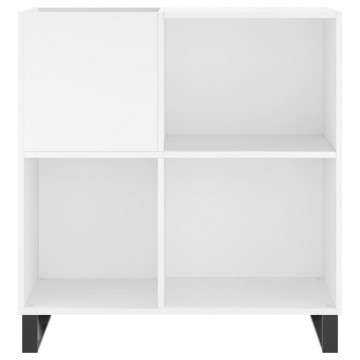 Dulap pentru discuri, alb, 84,5x38x89 cm, lemn compozit - Img 4