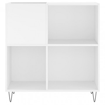 Dulap pentru discuri, alb, 84,5x38x89 cm, lemn compozit - Img 4
