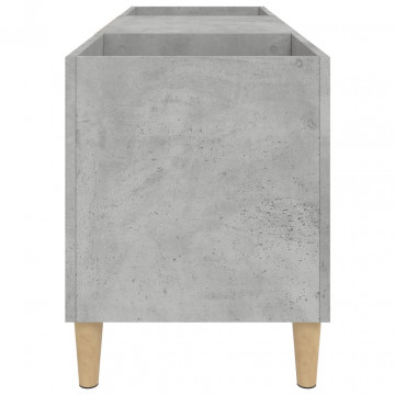 Dulap pentru discuri gri beton, 121x38x48 cm, lemn prelucrat - Img 5