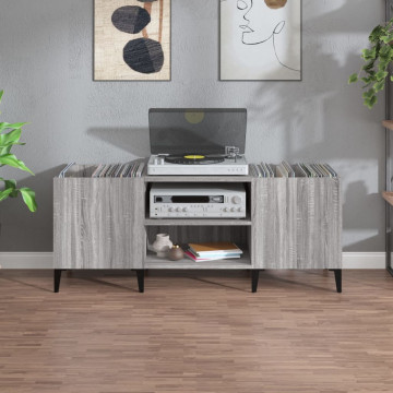 Dulap pentru discuri gri sonoma, 121x38x48 cm, lemn prelucrat - Img 3
