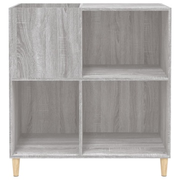 Dulap pentru discuri gri sonoma 84,5x38x89 cm lemn compozit - Img 8