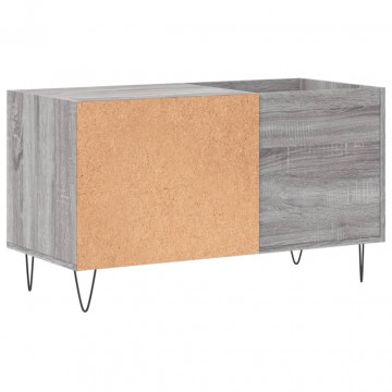 Dulap pentru discuri gri sonoma 85x38x48 cm lemn prelucrat - Img 5
