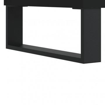 Dulap pentru discuri, negru, 74,5x38x48 cm, lemn prelucrat - Img 6