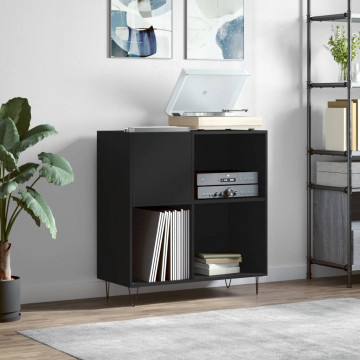 Dulap pentru discuri negru 84,5x38x89 cm lemn compozit - Img 1