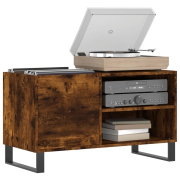 Dulap pentru discuri stejar afumat 85x38x48 cm lemn prelucrat - Img 3