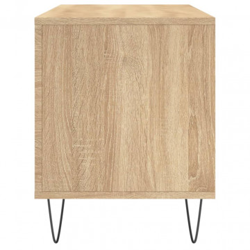 Dulap pentru discuri stejar sonoma 100x38x48 cm, lemn prelucrat - Img 8
