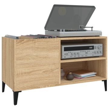 Dulap pentru discuri stejar sonoma 84,5x38x48 cm lemn prelucrat - Img 4
