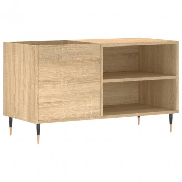 Dulap pentru discuri stejar sonoma 85x38x48 cm lemn prelucrat - Img 2