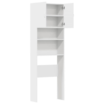 Dulap pentru mașină de spălat alb 64x24x190 cm lemn prelucrat - Img 5