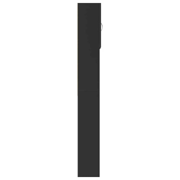 Dulap pentru mașină de spălat negru 64x24x190 cm lemn prelucrat - Img 6