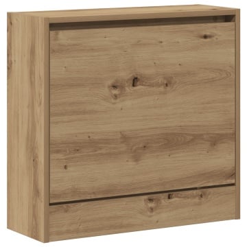 Dulap pentru pantofi Stejar Artisan 60x21x57 cm Lemn prelucrat - Img 2