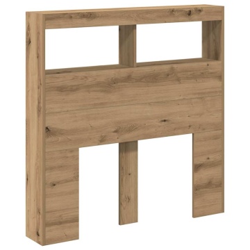Dulap pentru tăblie cu LED Stejar Artisan 100x17x102 cm - Img 5