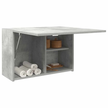 Dulap perete baie, gri beton, 60x25x40 cm, lemn prelucrat - Img 4