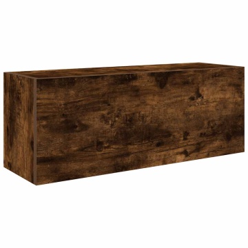 Dulap perete baie, stejar fumuriu, 80x25x30 cm, lemn prelucrat - Img 2