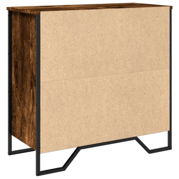 Dulap, stejar fumuriu, 78x35,5x74,5 cm, lemn prelucrat - Img 6