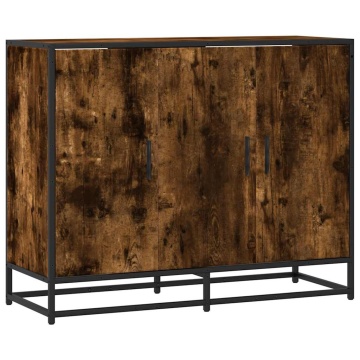 Dulap, stejar fumuriu, 94x35x76 cm, lemn prelucrat - Img 2