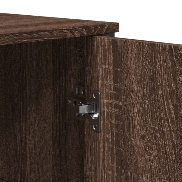 Dulap, stejar maro, 78x35,5x74,5 cm, lemn prelucrat - Img 7